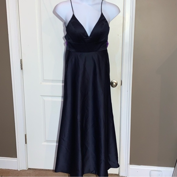 *Read Description* MORILEE BY MADELINE GARDNER Fit & Flare Gown Navy Size 0 - Picture 1 of 11